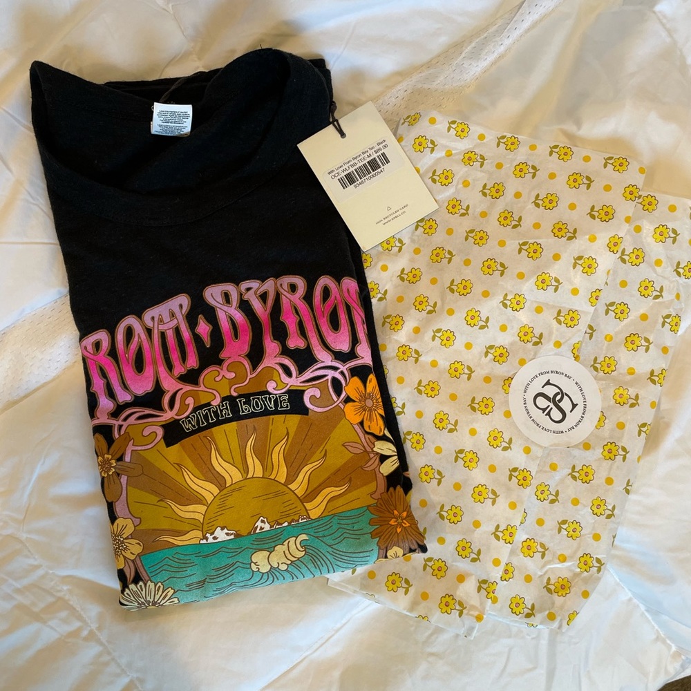 Limited Edition Spell “FROM BYRON WITH LOVE” tee. Size M NWT. UFT